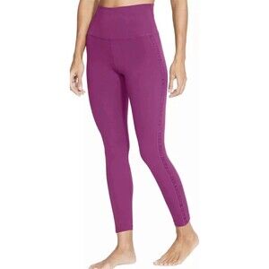 Nike Yoga Dri-FIT High Rise 7/8 Leggings Women’s L Magenta Training Ruched side